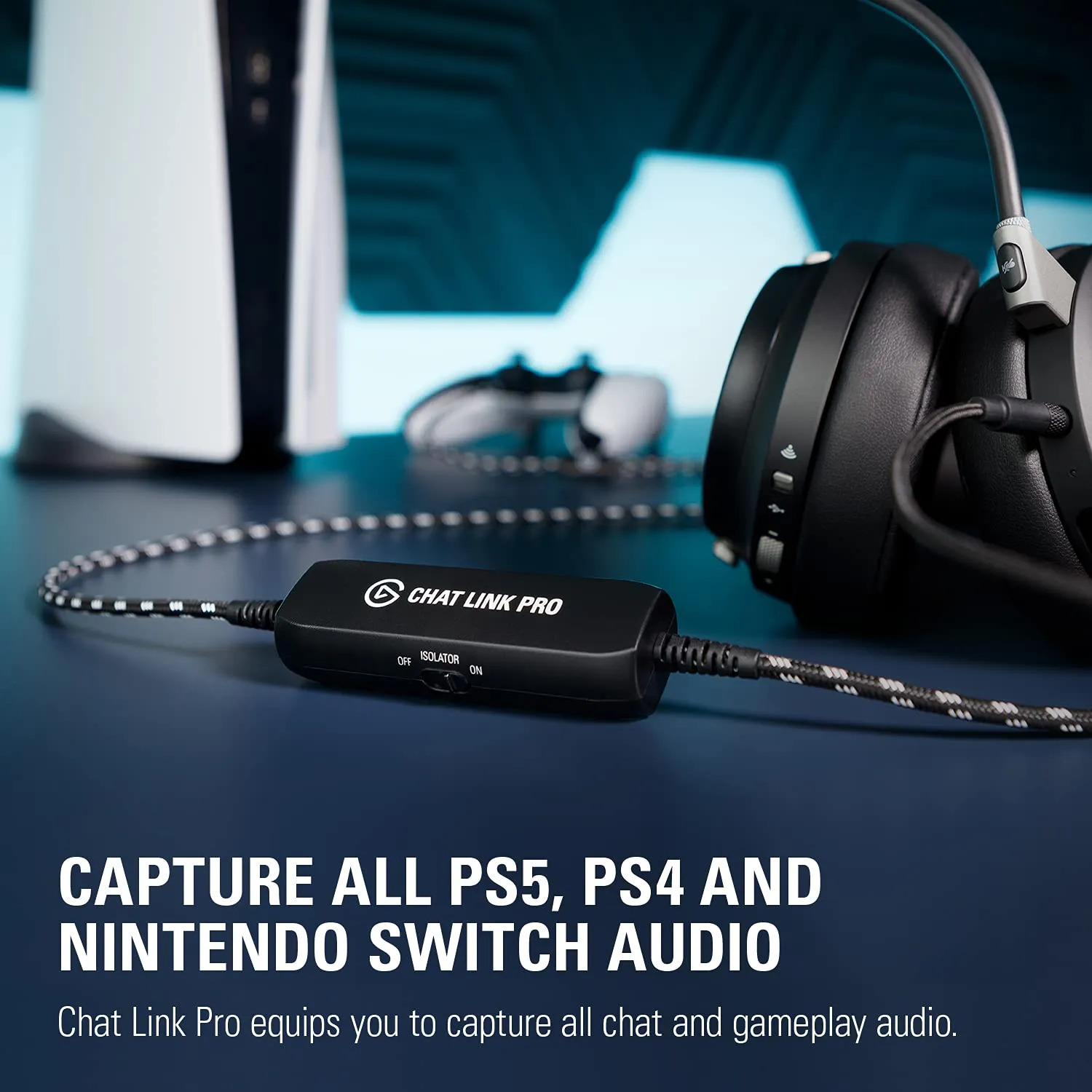 Adaptador De Áudio Elgato Chat Link Pro Para Ps5 Ps4 Switc - Imagem 2
