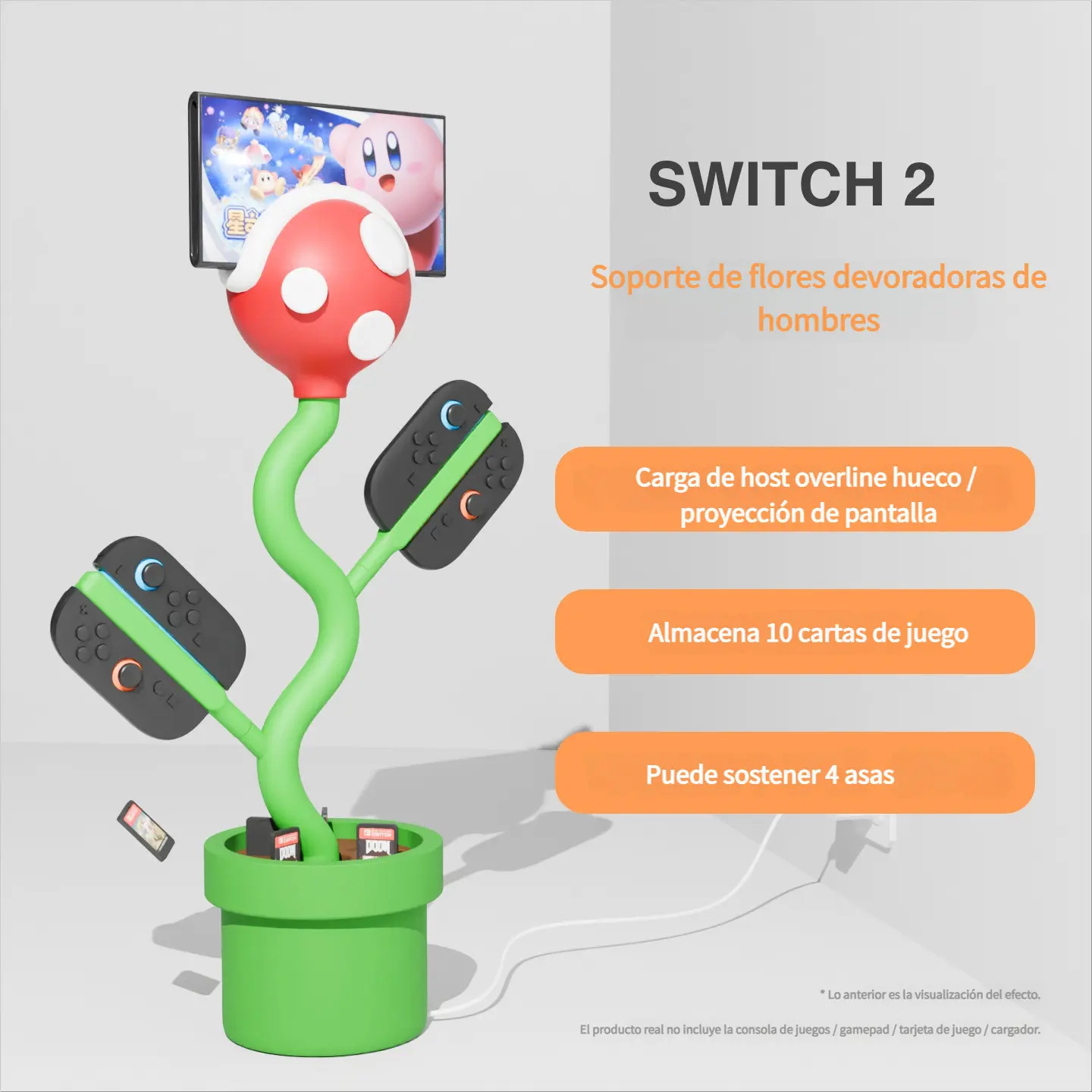Charging Stand For Ns2 Piranha Plant Shape Projection - Imagem 2