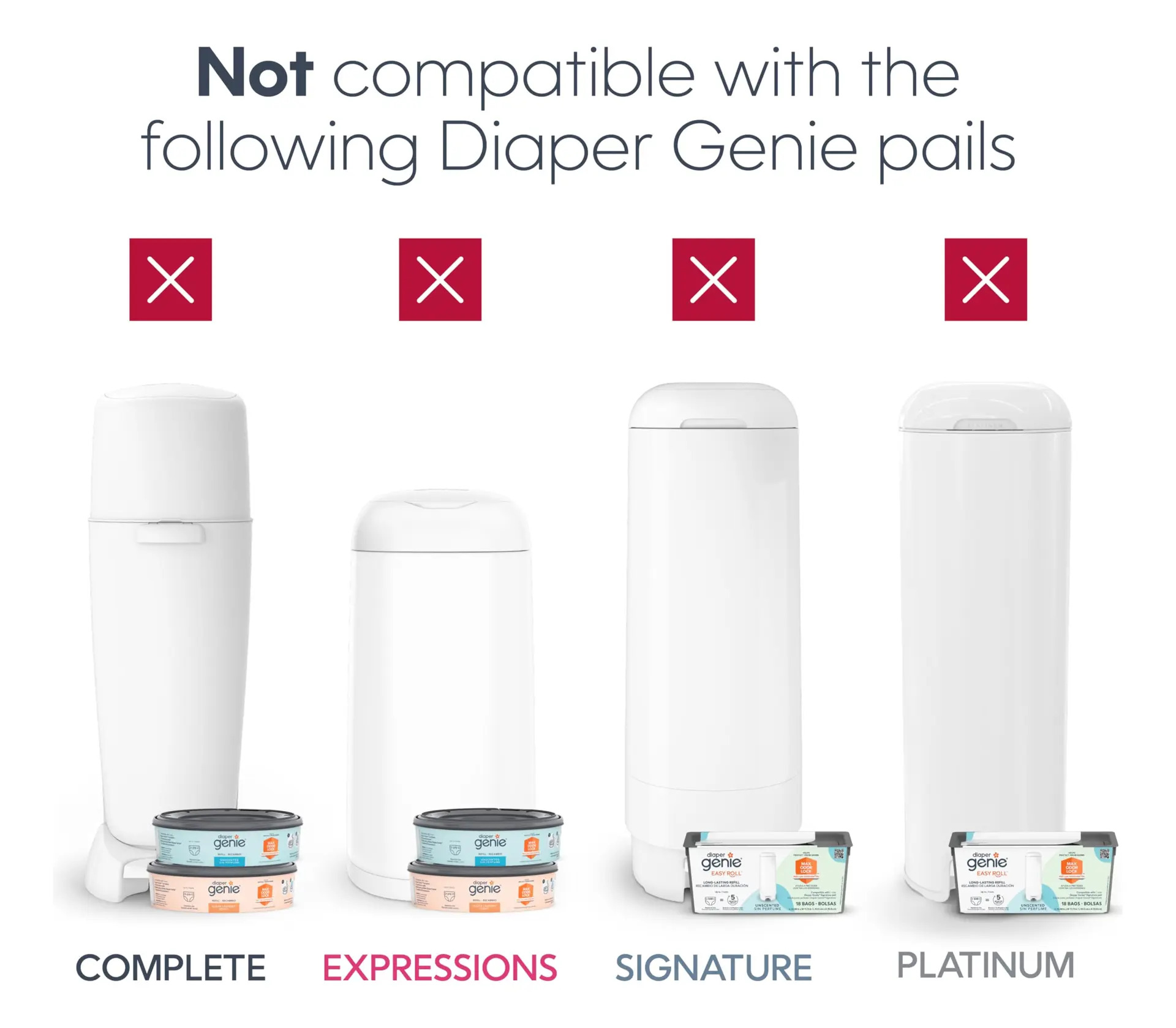 Refil Quadrado Diaper Genie Jumbo+ Para Baldes Diaper Genie - Imagem 4