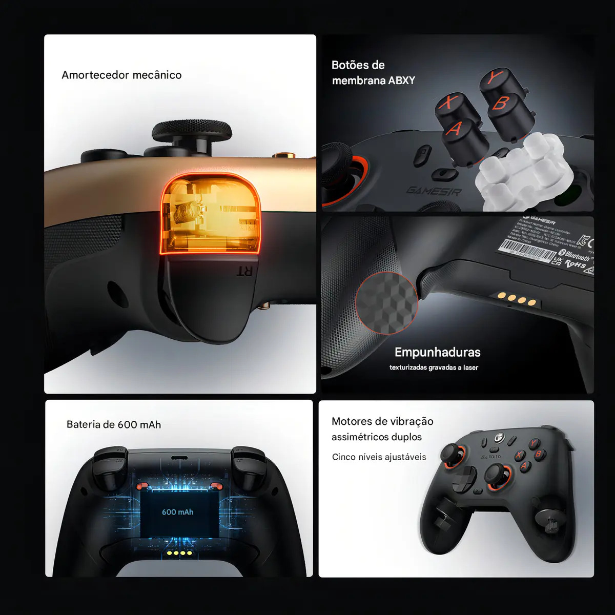 Controle Gamesir Nova Lite 2 Sem Fio Pc Switch Celular Hall - Branco - Imagem 4