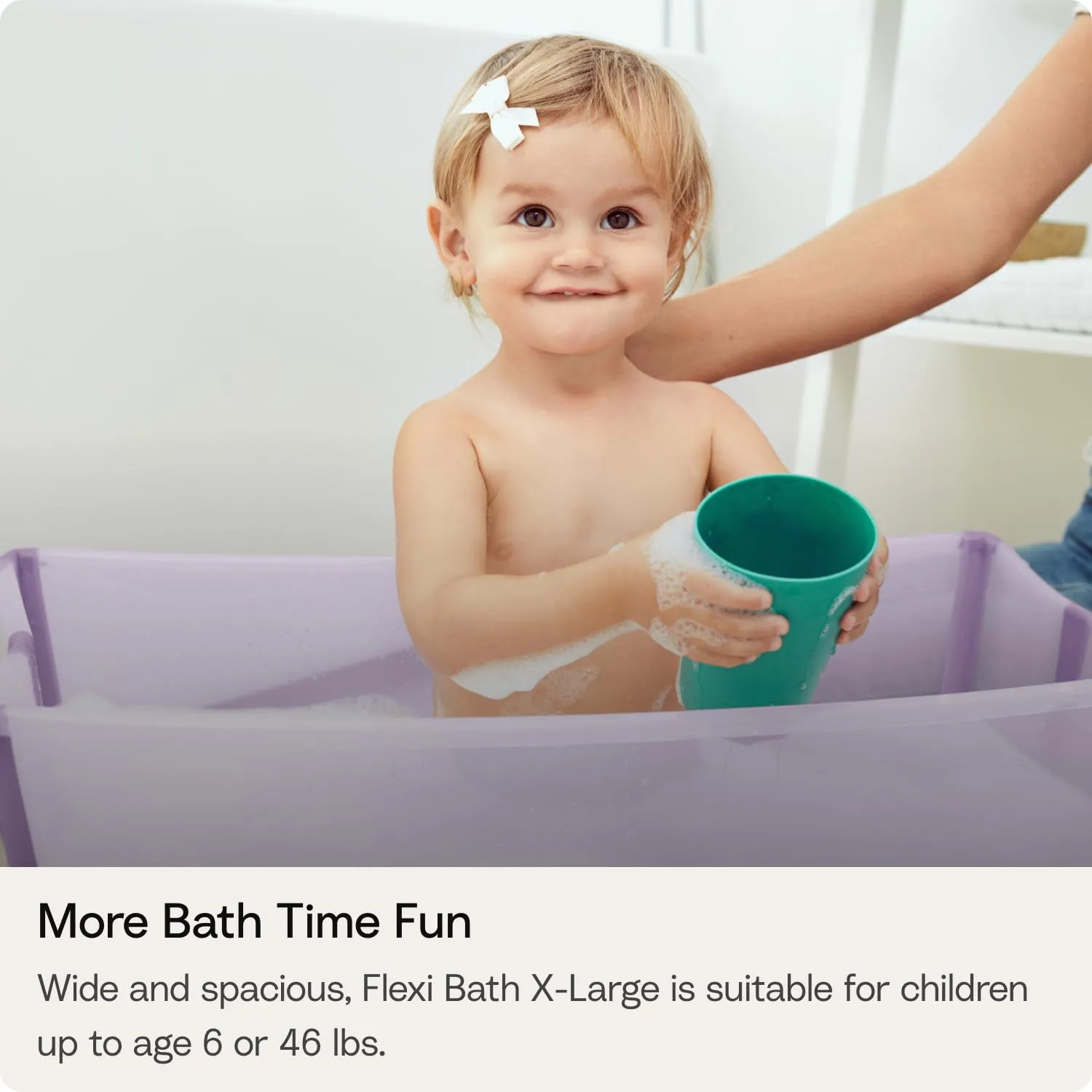 Banheira De Bebê Stokke Flexi Bath X-large Com Plugue Branco - Imagem 3