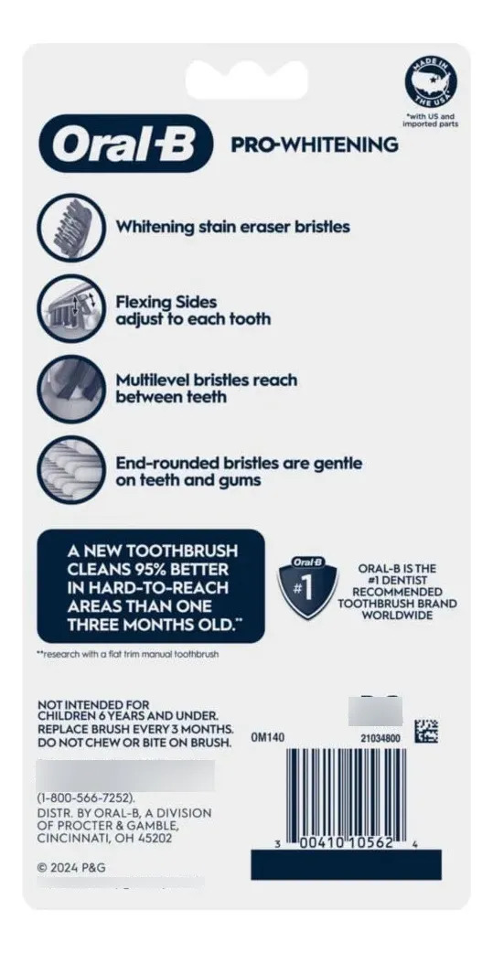 Escova De Dentes Oral-b 3d White Luxe Pro-flex 6 Unidades - Imagem 7