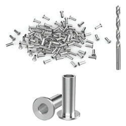 70 Protetores De Aço Inox P/ Cabos 1/8 E 5/32
