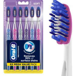 Escova De Dentes Oral-b 3d White Luxe Pro-flex 6 Unidades