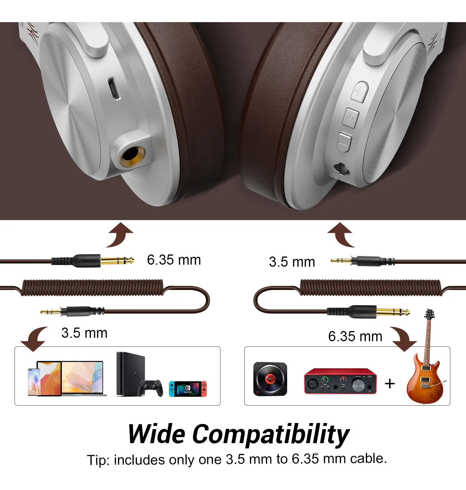 Fones De Ouvido Oneodio A70 Bluetooth Over Ear Com 72h De Te - Imagem 11