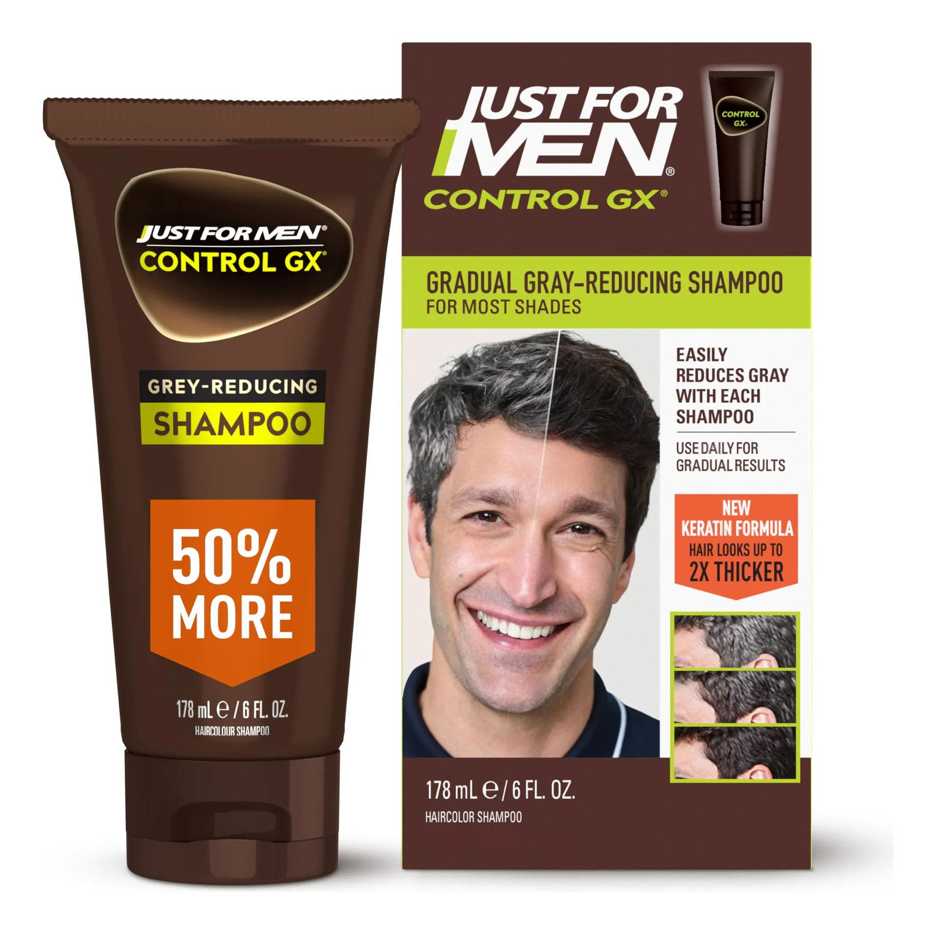 Shampoo Just For Men Control Gx Redutor De Grisalhos 178 Ml