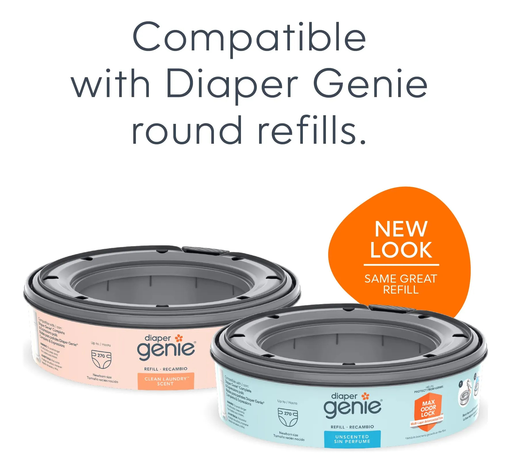 Balde Completo Diaper Genie Com Controle De Odor - Branco - Imagem 9