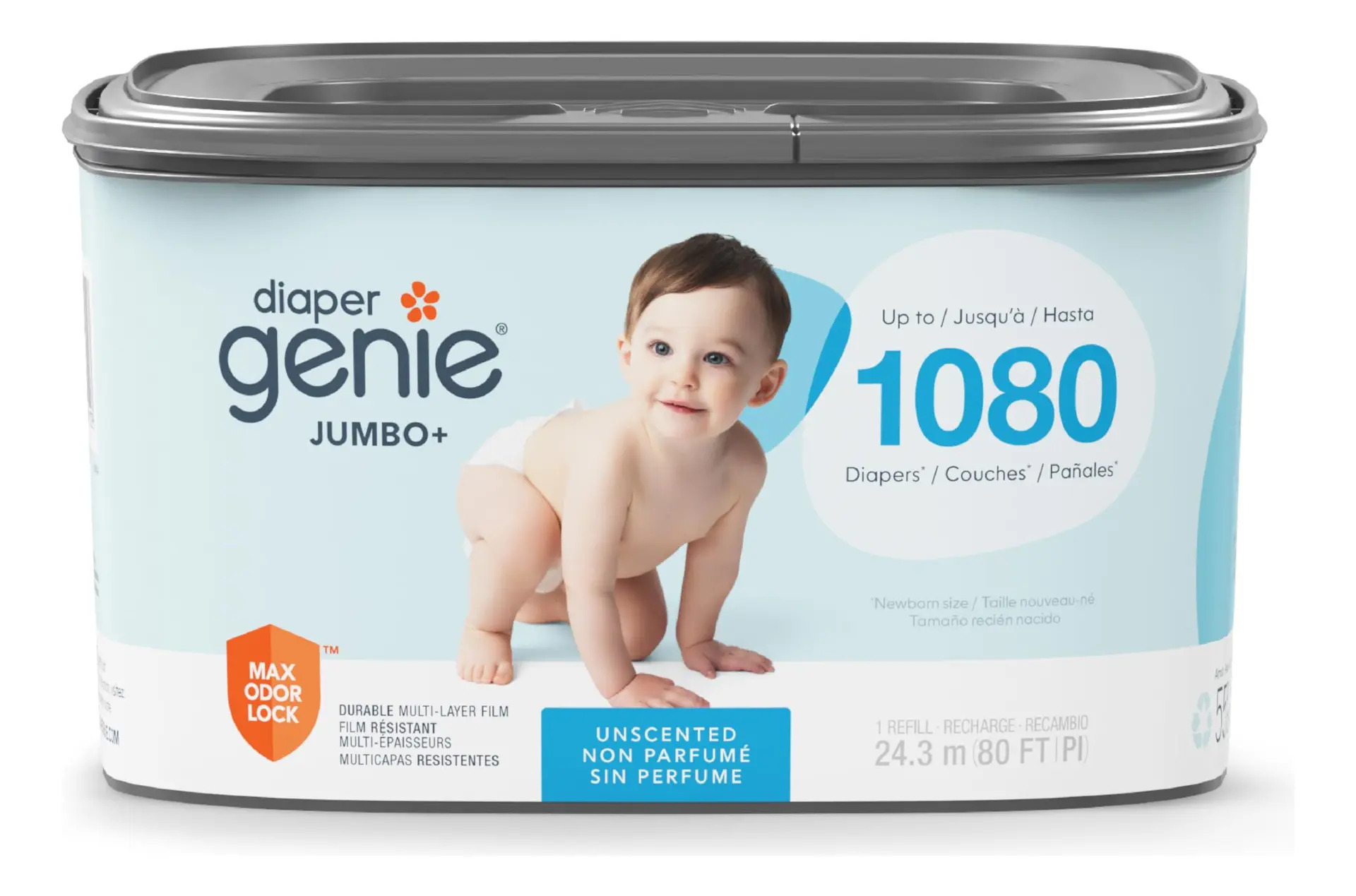 Refil Quadrado Diaper Genie Jumbo+ Para Baldes Diaper Genie