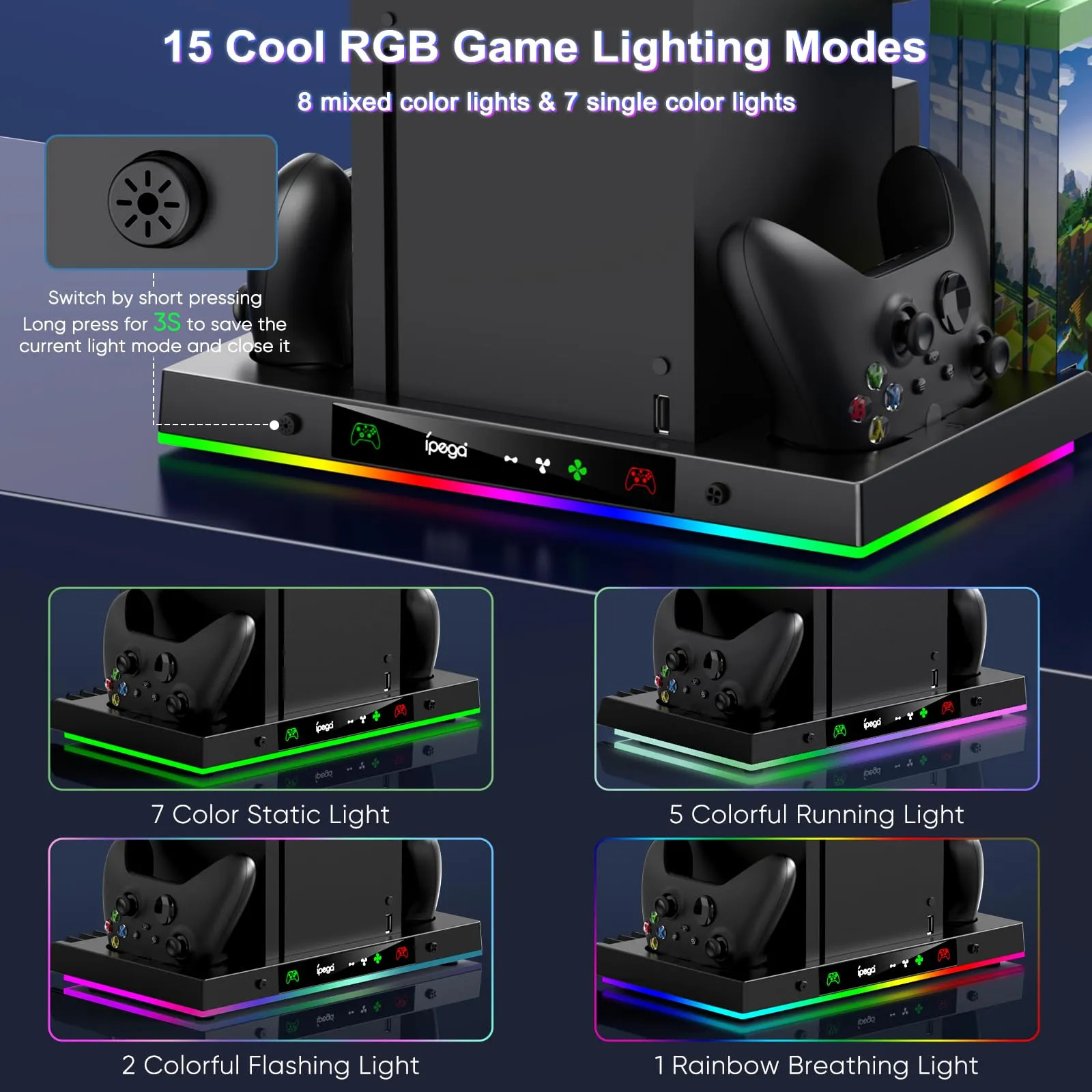 Suporte Refrigerado Auarte Para Xbox Series X Com 2 Baterias - Imagem 5