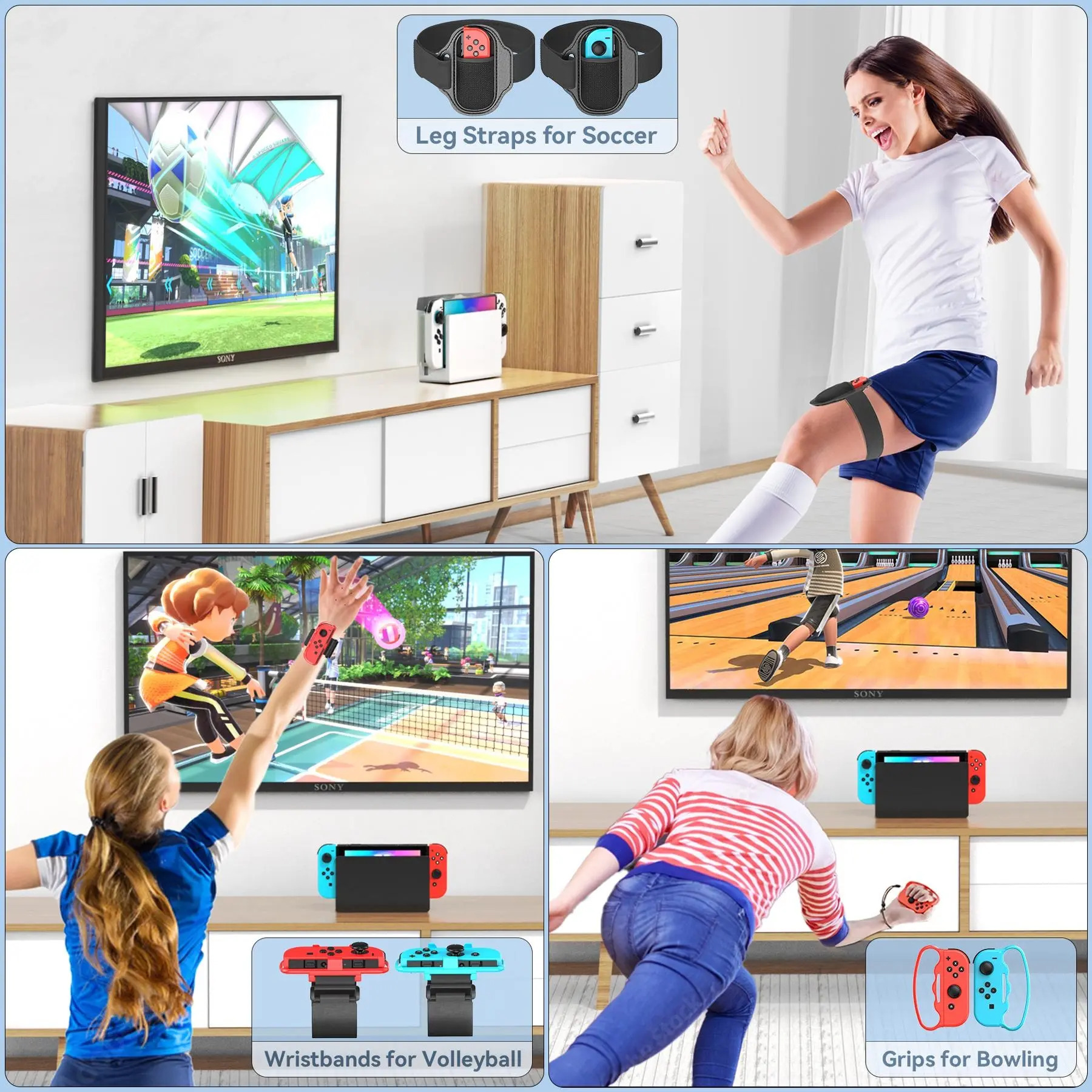 Conjunto De Acessórios Esportivos P/ Nintendo Switch - Imagem 3