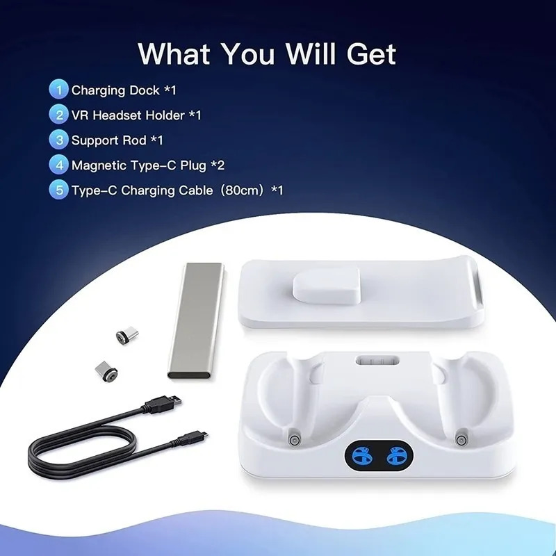 Estação De Carregamento Para Controle Psvr2 Com Suporte. - Imagem 3