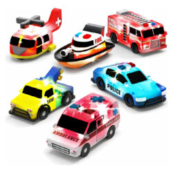 Tub Works Emergency Cars Light Up Bath Toys Pacote Com 6