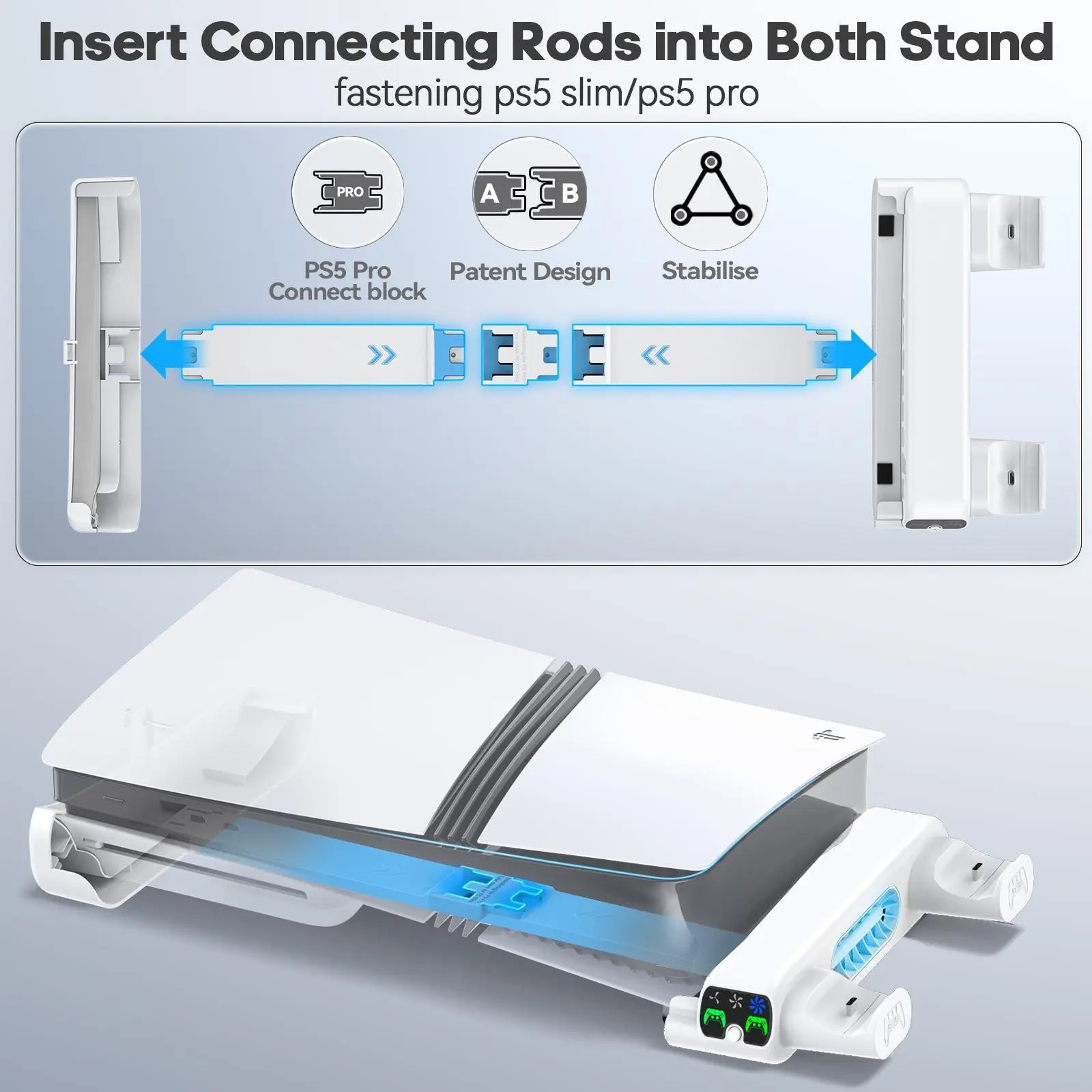 Suporte Horizontal Cooler Carregador Ps5 Slim Pro - Imagem 7