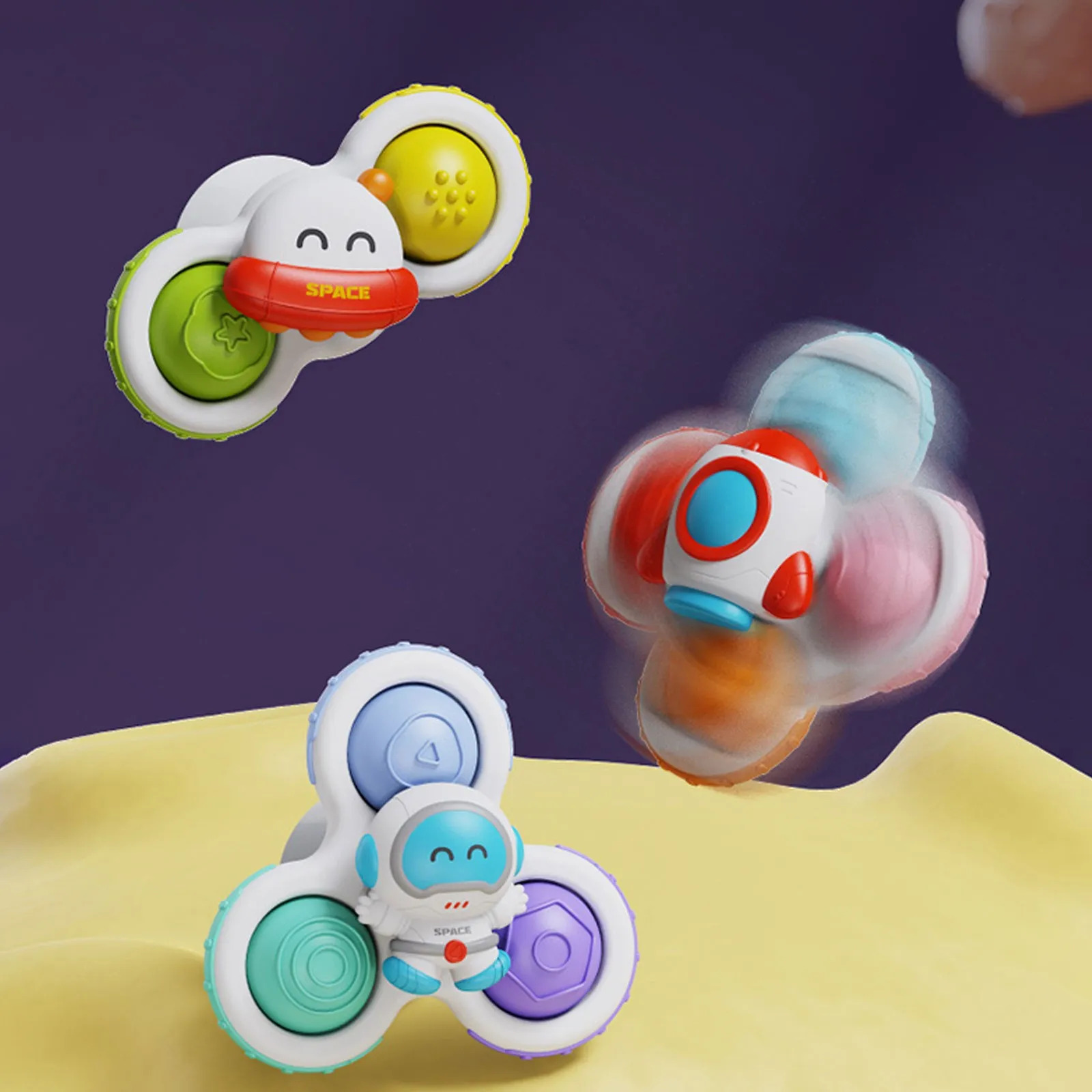 *v Brinquedo De Banho Push And Twist Com Ventosa Para