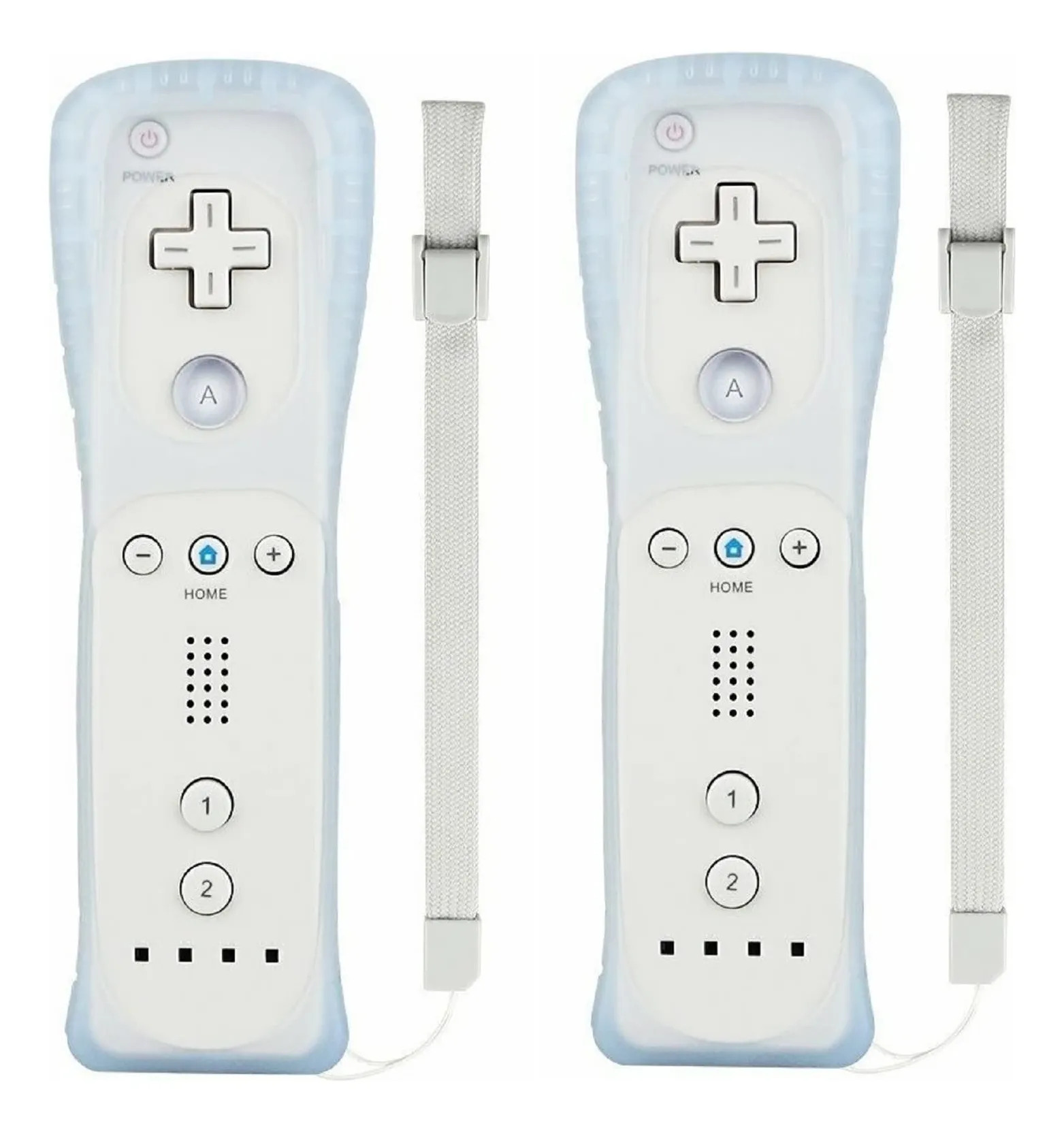 Pacote De 2 Controles Remotos Wii Lyyes Com Estojo De Silico - Imagem 2