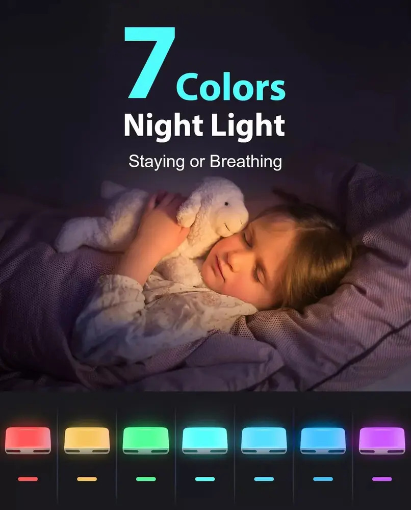 ~ Máquina Portátil De Ruído Branco Para Dormir De Bebê Com - Imagem 4