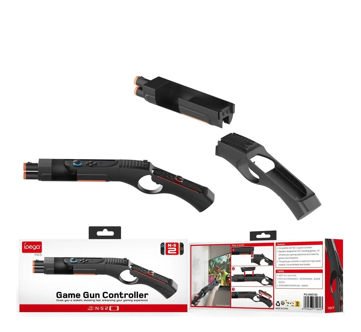Pistola Sensorial Para Joy-con Switch 2 Com Suporte &ty - Imagem 7