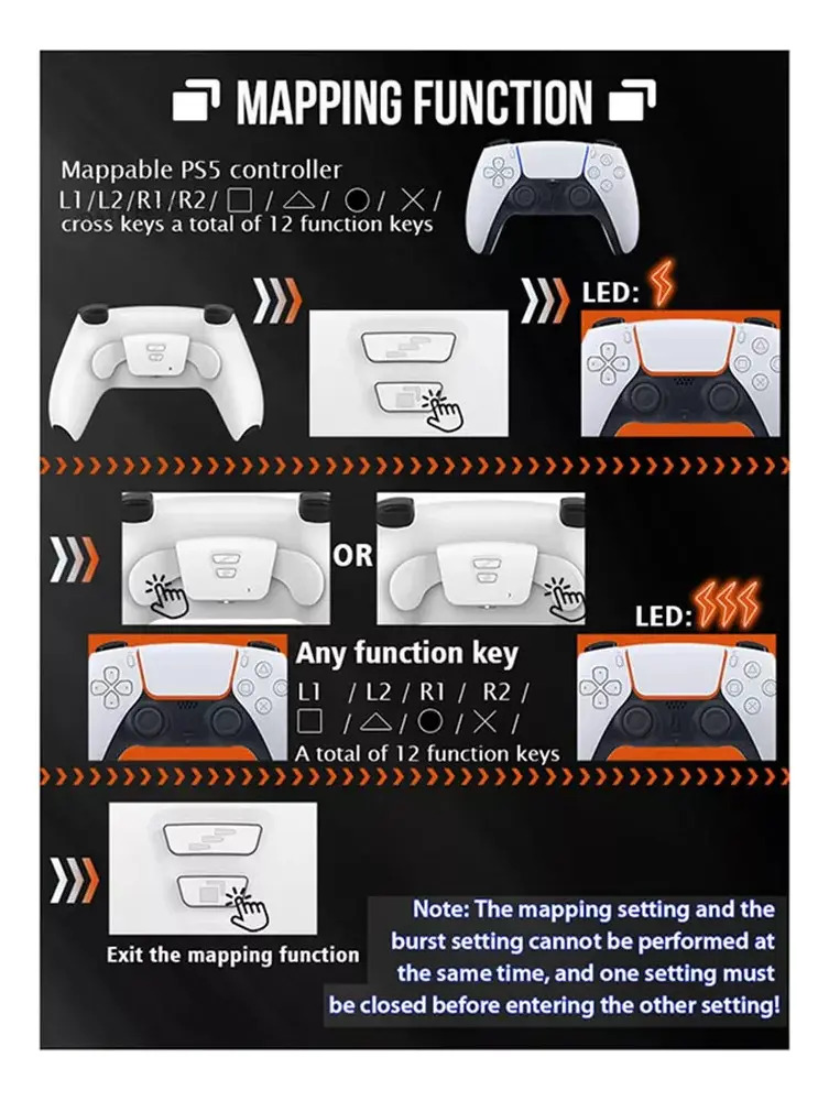 * Botão S3 Data Back Para Conectar O Controlador Ps5 - Imagem 20