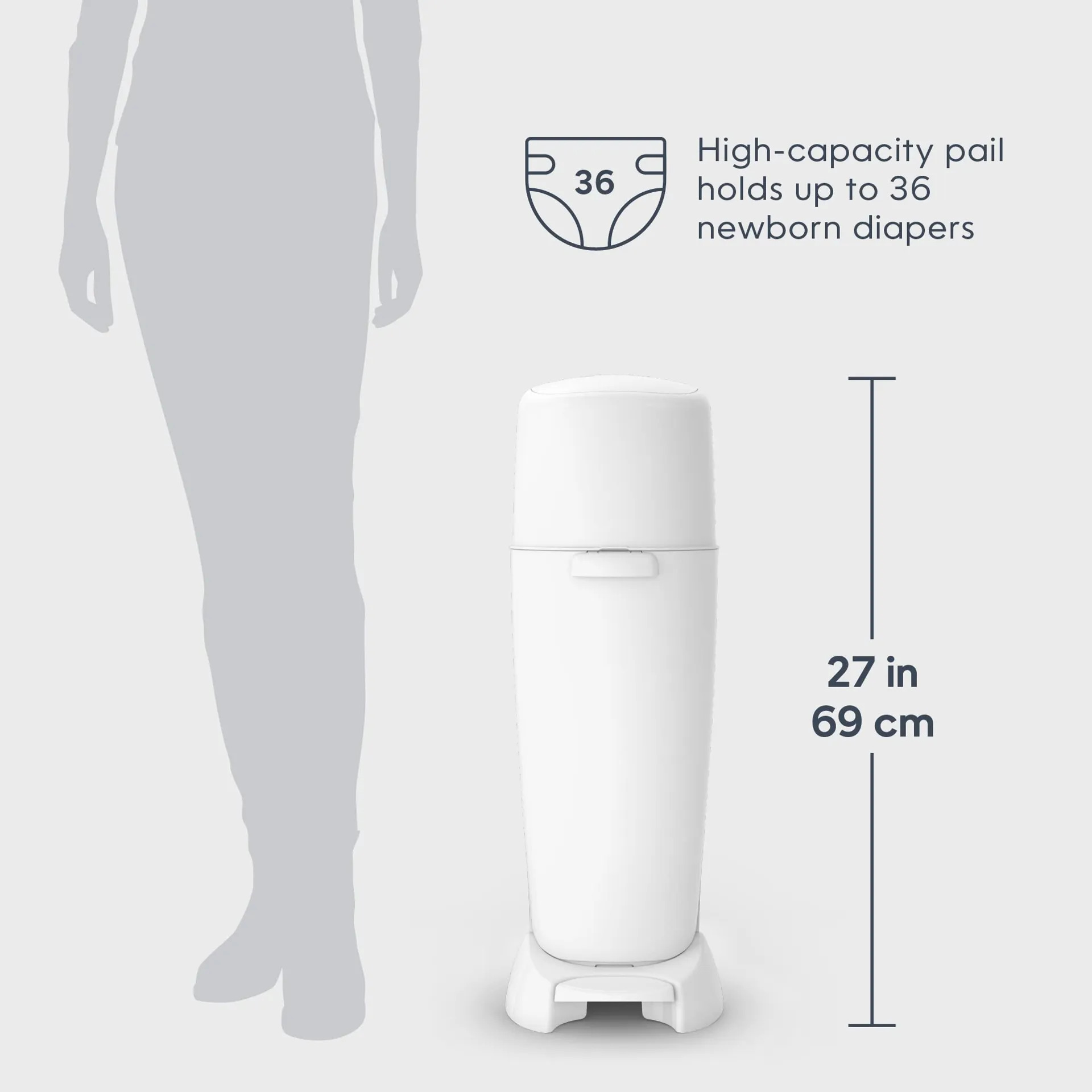 Balde Completo Diaper Genie Com Controle De Odor - Branco - Imagem 10