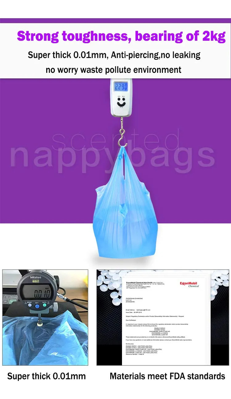 Sacos Descartáveis Para Fraldas Dergik Baby Com 540 Unidades - Imagem 6