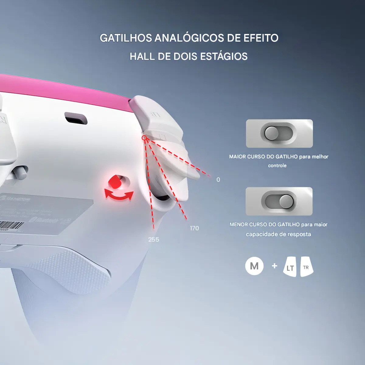 Controle Gamesir Super Nova Sem Fio Para Pc Switch iOS Android Celular Hall Effect Anti Drift RGB Preto - Imagem 7