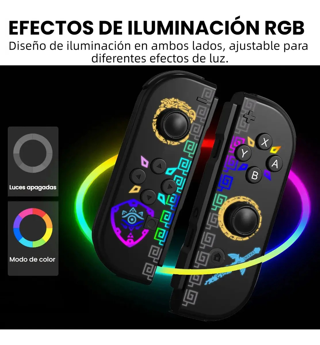 Controle CNJcon Joy-Con (L) e (R) sem Fio RGB para Nintendo Switch com Sensor de Vibração - Imagem 5