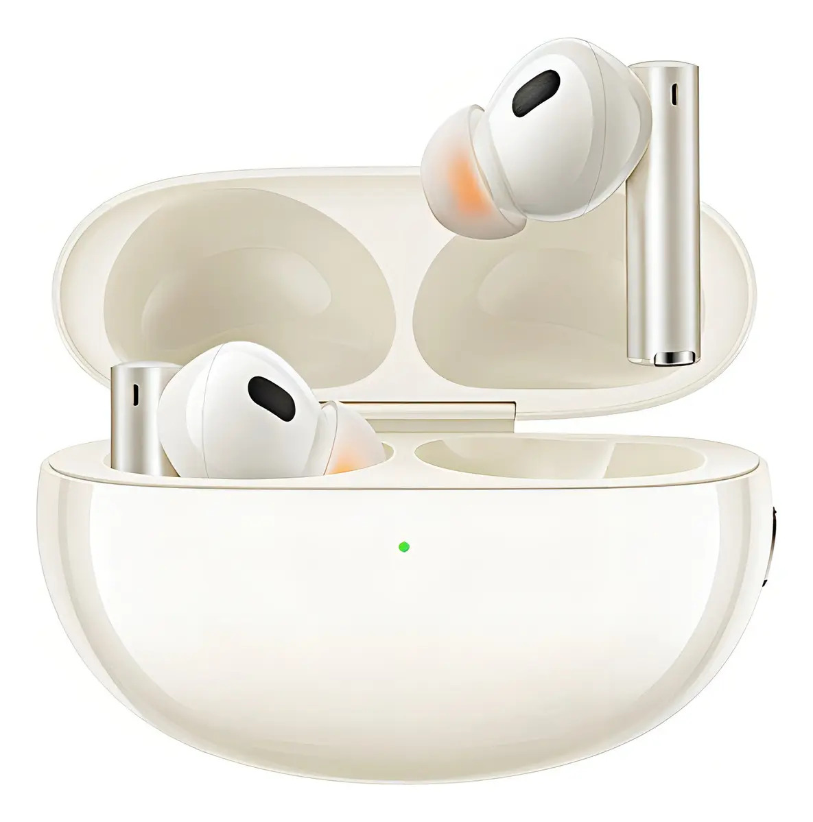 Fones de ouvido intra-auriculares sem fio para jogos Realme Air 5 Pro brancos com luz LED - Imagem 2