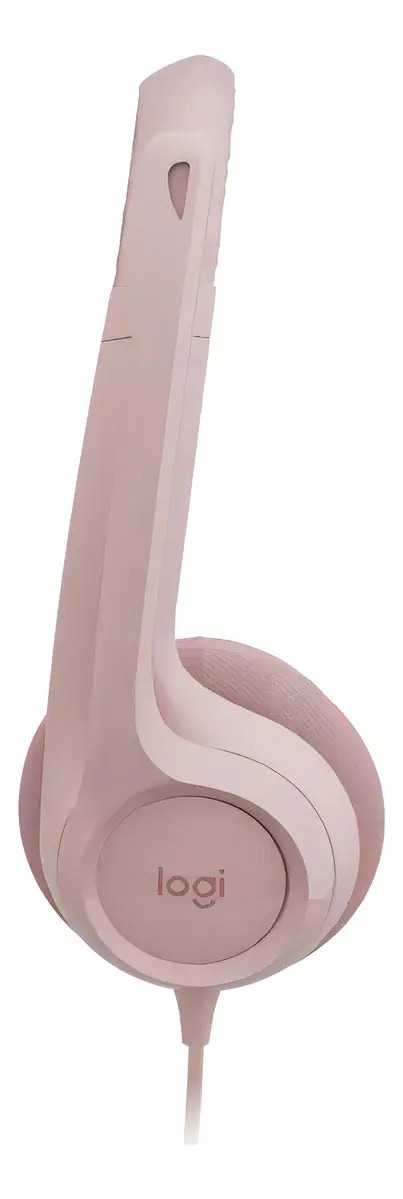 Fone de ouvido USB Logitech H390 com cancelamento de ruído rosa - Imagem 2