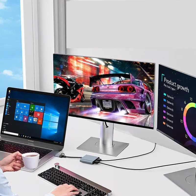 Adaptador Usb Para Dual Hdmi De Diferentes Exibições De Tela - Imagem 4
