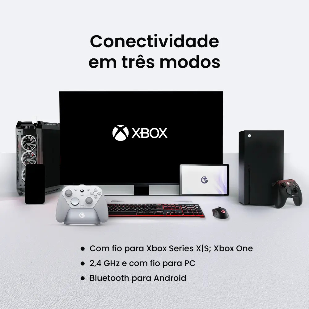 Controle Gamesir G7 Pro Xbox Pc Android Com Dock Hall Rgb Cor Preto - Imagem 3