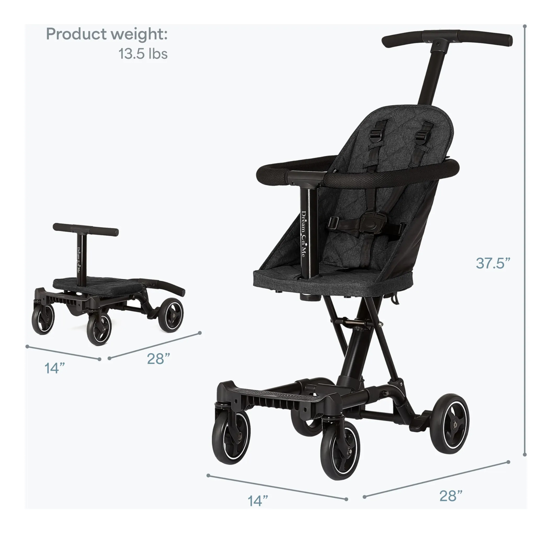 Carrinho De Passeio Dream On Me Coast Rider Leve E Compacto - Imagem 3