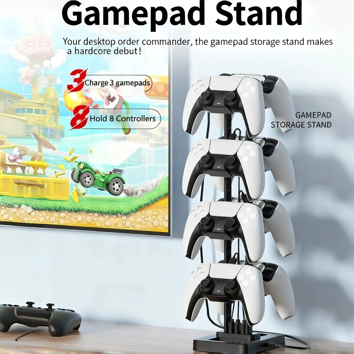 Suporte 4 Níveis Controles Headset Ps5 Xbox Switch - Imagem 7