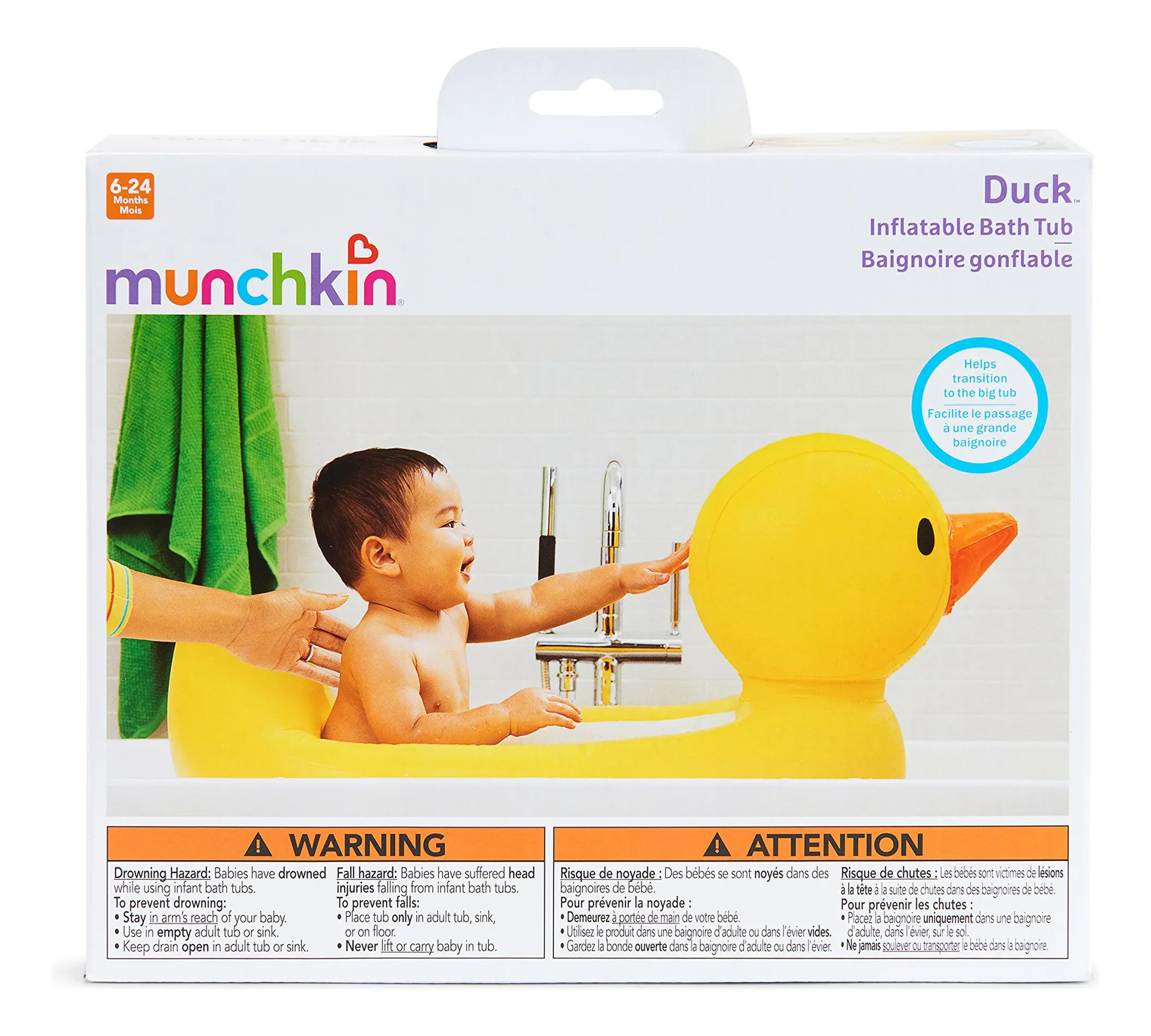Banheira De Bebê Inflável Munchkin Duck Para Bebês - Imagem 6