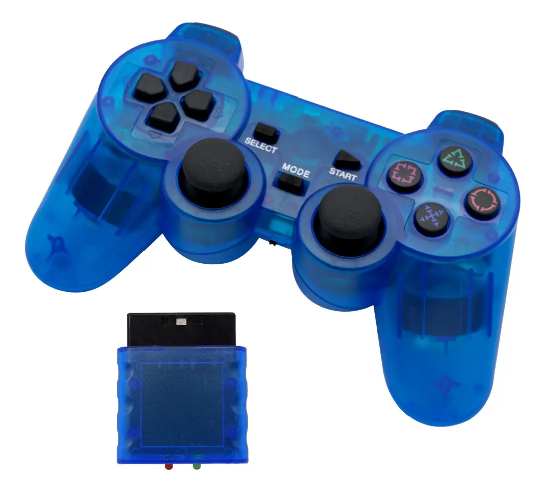 Controle Inalámbrico Com Vibração Compatível Com Ps2 E Ps1 ~