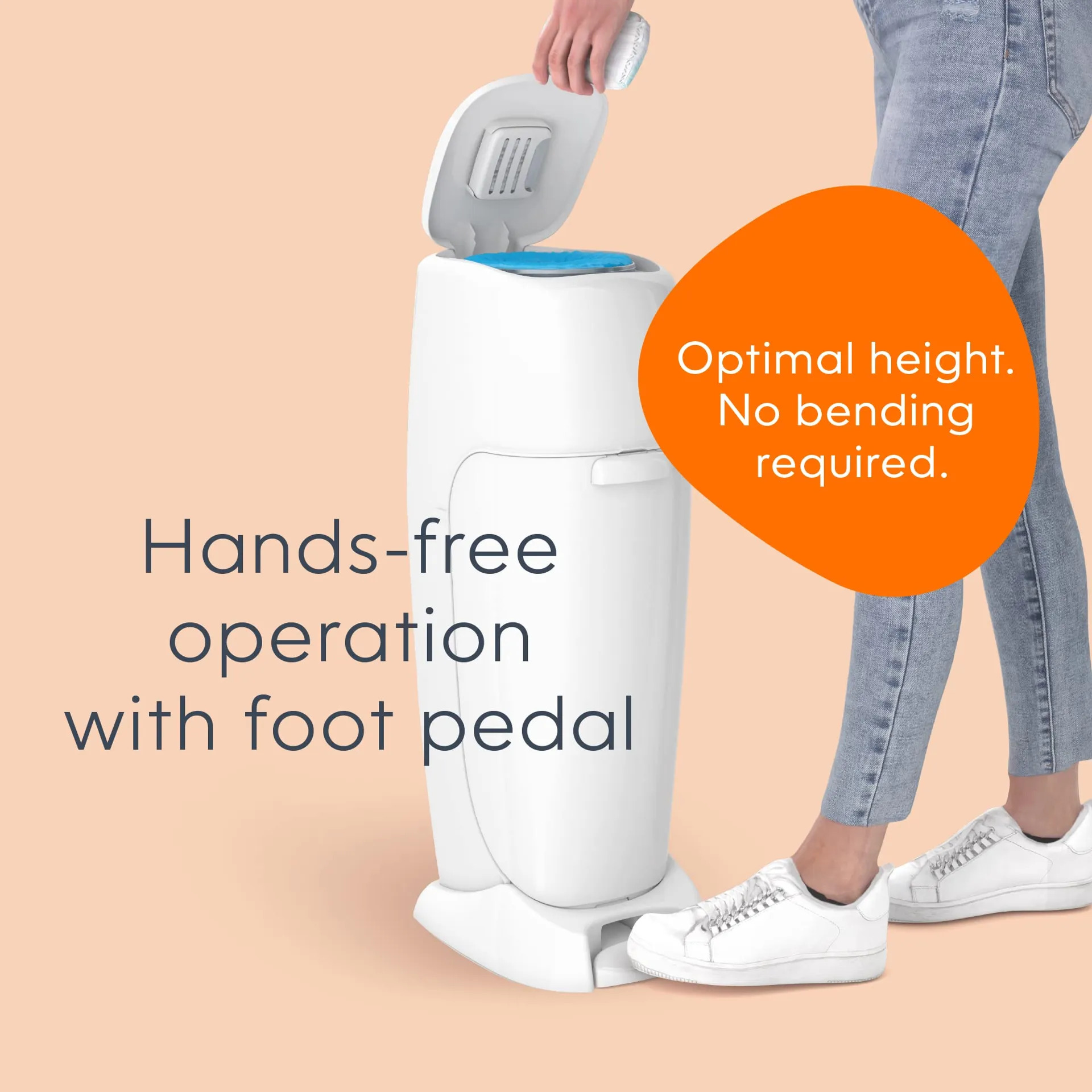 Balde Completo Diaper Genie Com Controle De Odor - Branco - Imagem 4