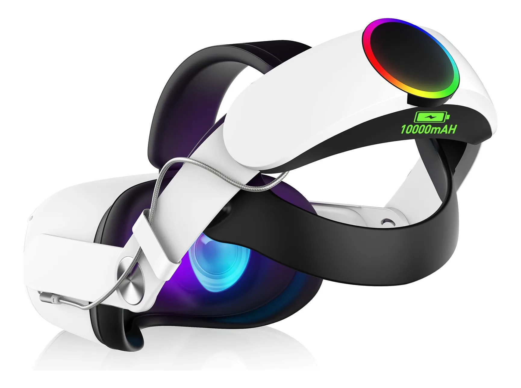 Alça De Cabeça Arocovr Rgb Para Oculus/meta Quest 2 Com 1000