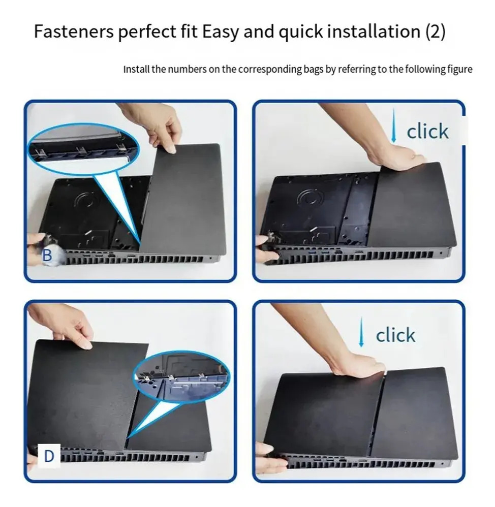 *v Estojo De Substituição Digital Para Console Ps5 Slim/ps5 - Imagem 6