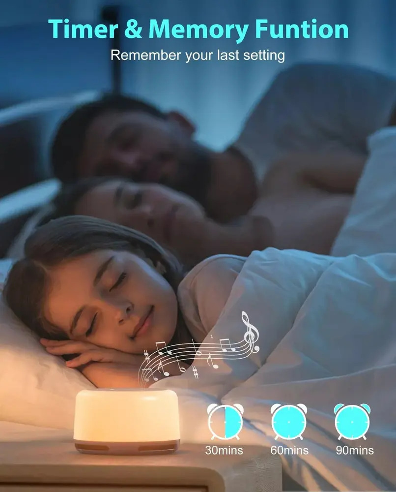 ~ Máquina Portátil De Ruído Branco Para Dormir De Bebê Com - Imagem 6