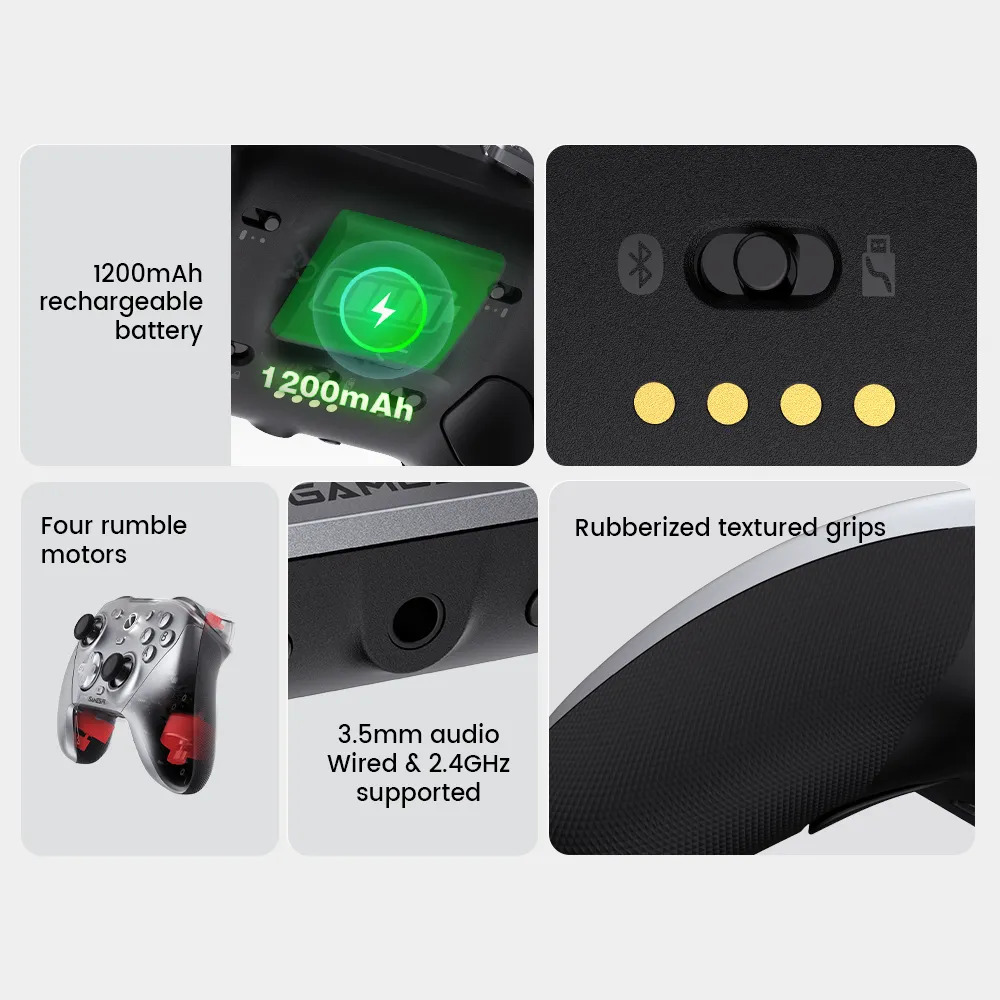 Controle Com Fio Gamesir G7 Pro Para Xbox Prata - Imagem 9