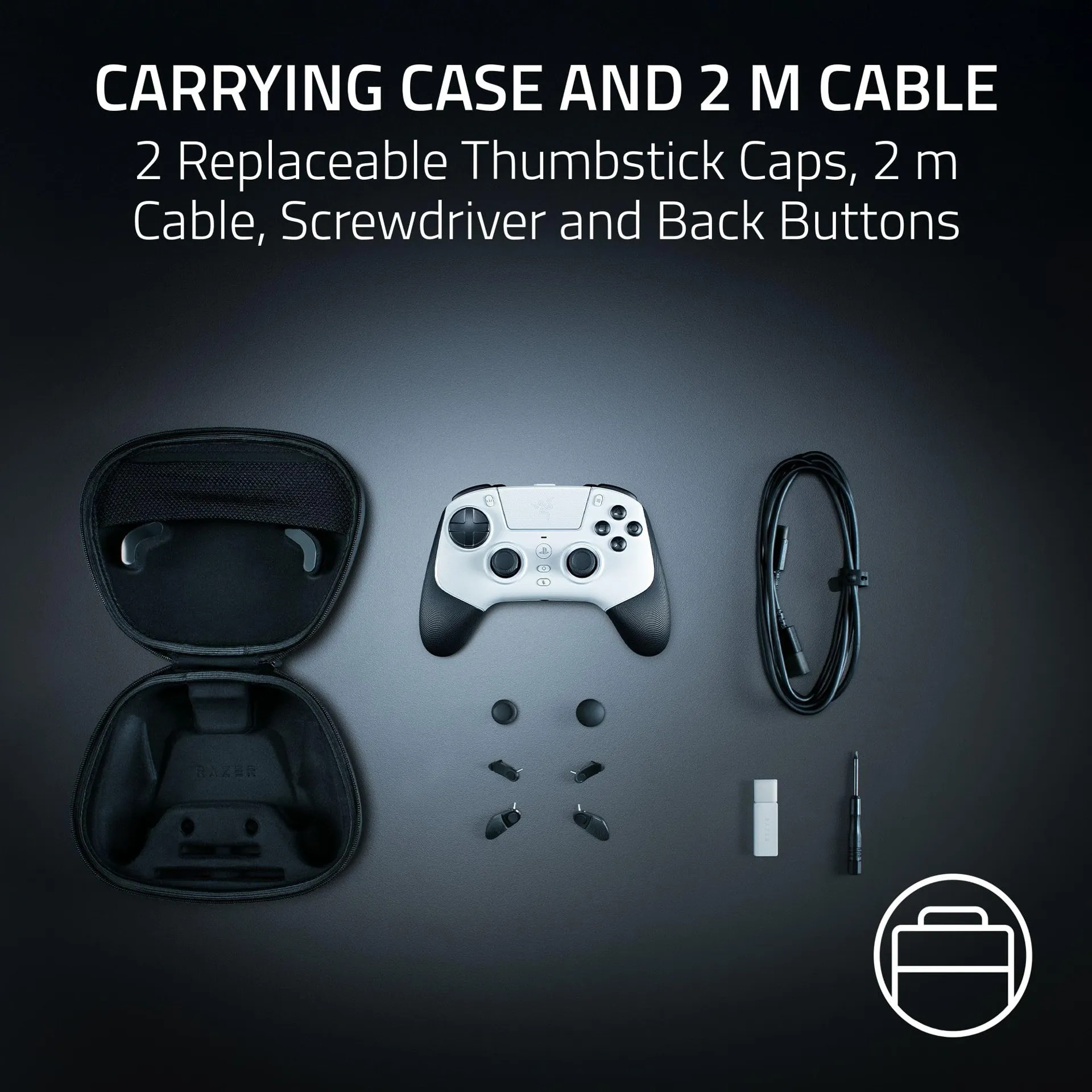 Controlador Sem Fio Razer Raiju V3 Pro Para Playstation Branco - Imagem 9
