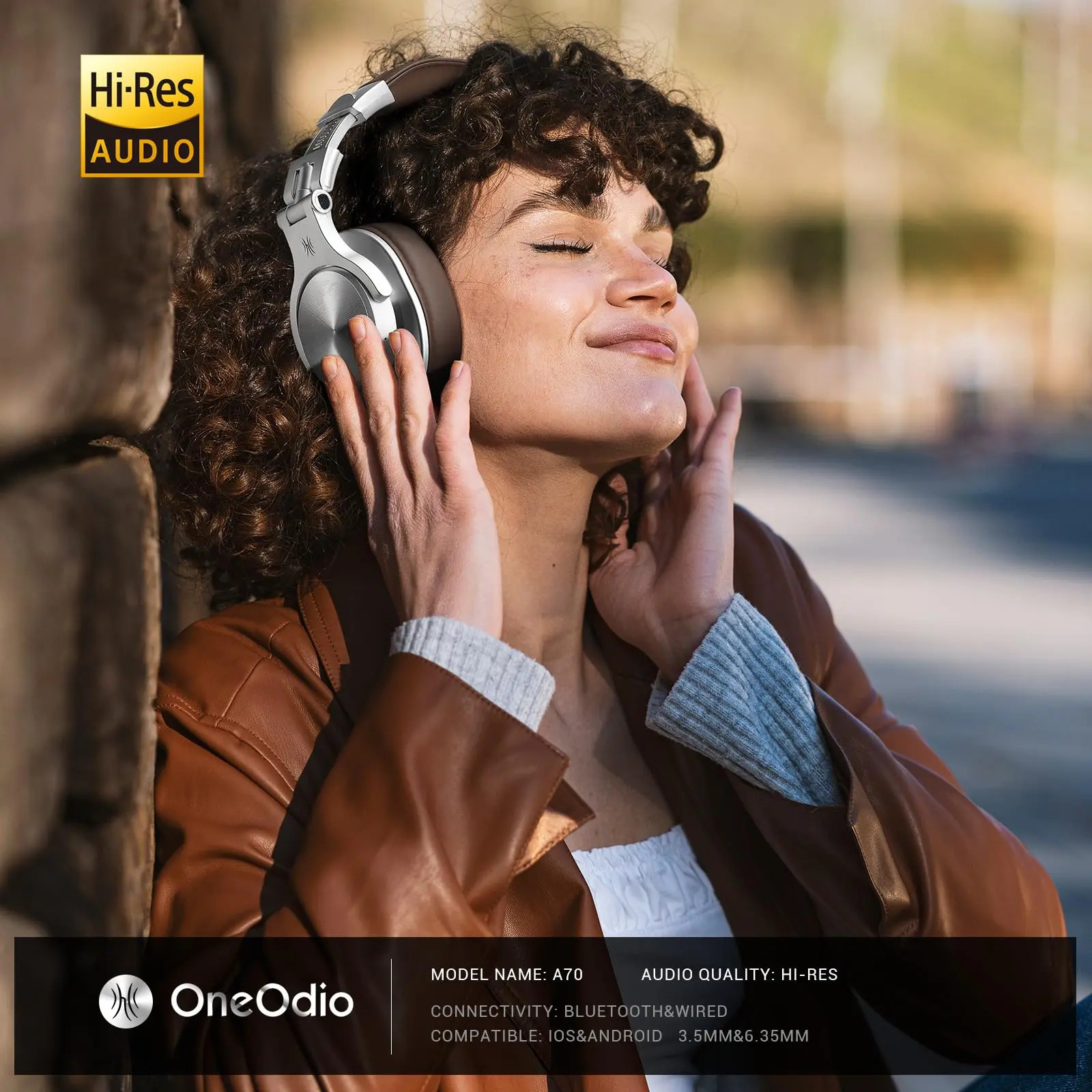 Fones De Ouvido Oneodio A70 Bluetooth Over Ear Com 72h De Te - Imagem 9