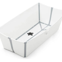 Banheira De Bebê Stokke Flexi Bath X-large Com Plugue Branco