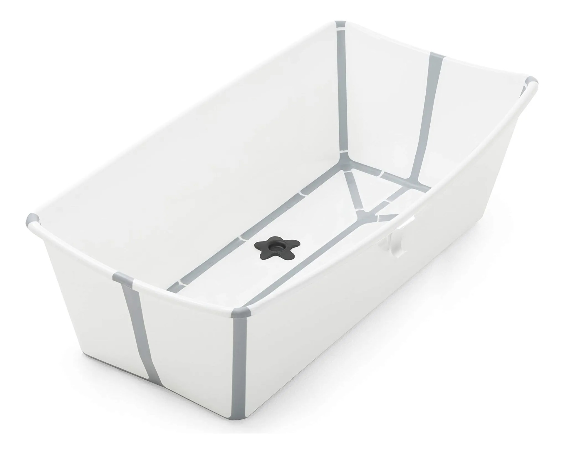 Banheira De Bebê Stokke Flexi Bath X-large Com Plugue Branco