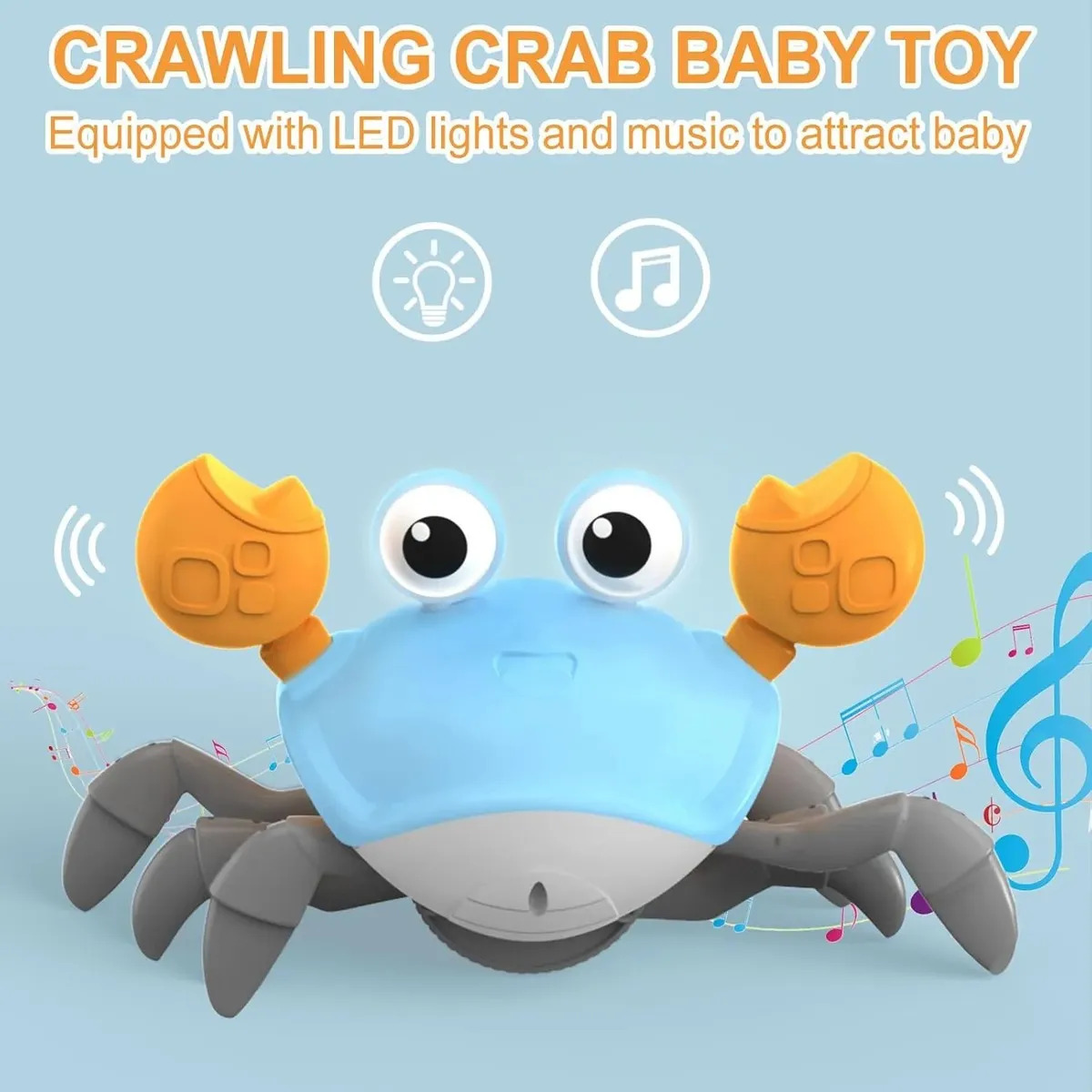 Brinquedo Caranguejo Musical Interativo Para Bebê Red - Imagem 6