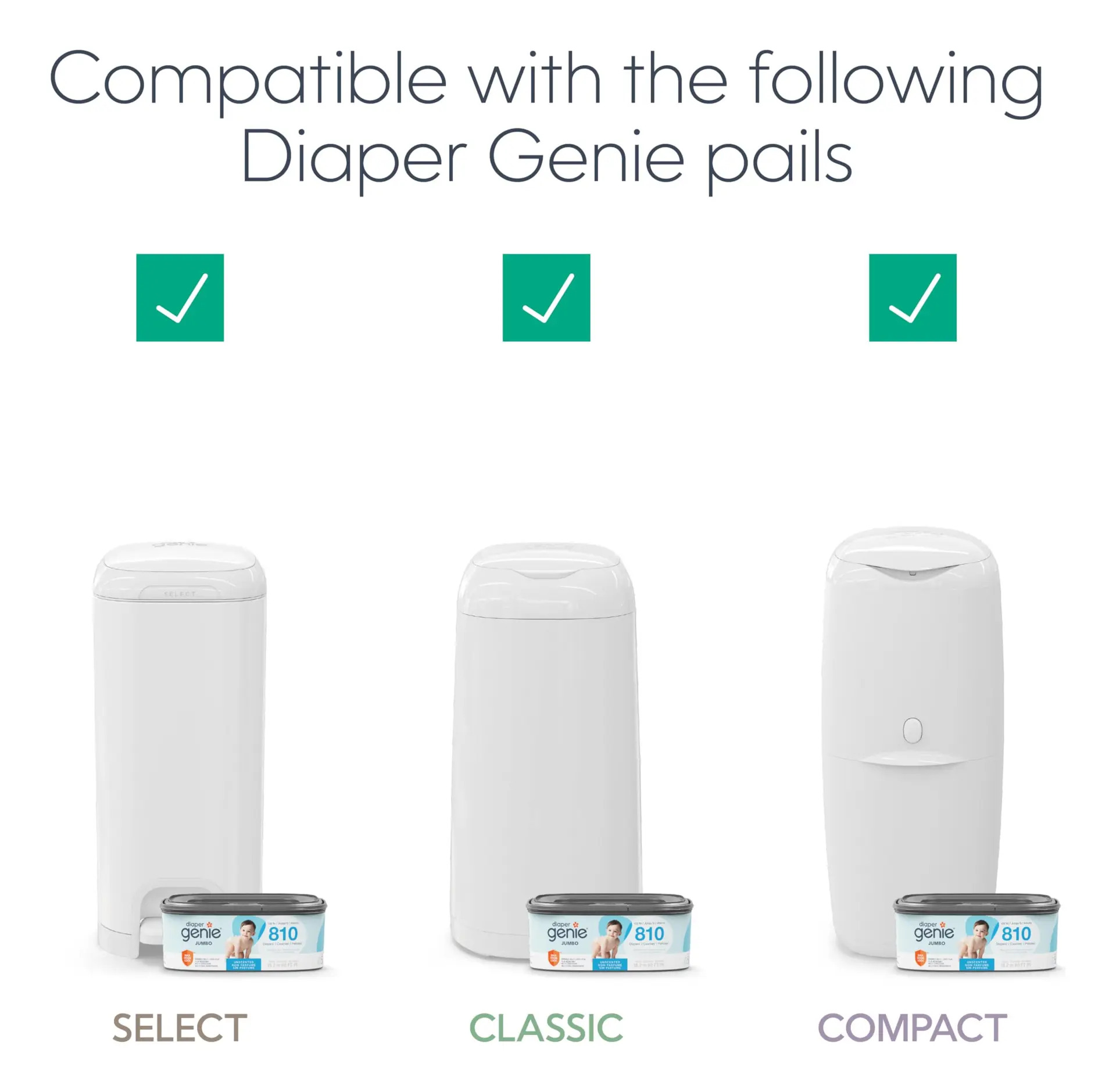 Refil Quadrado Diaper Genie Jumbo+ Para Baldes Diaper Genie - Imagem 3