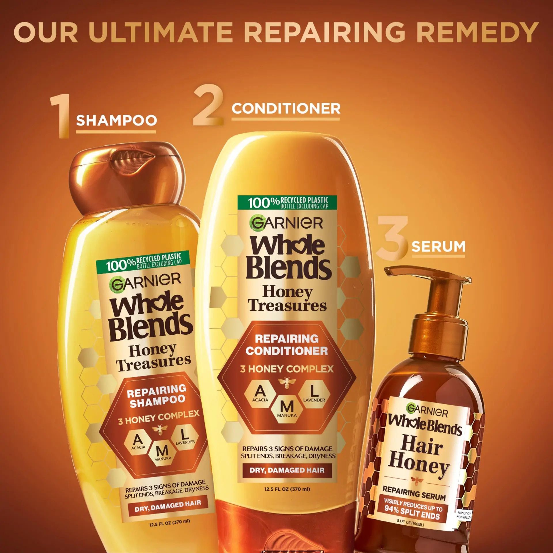 Conjunto De Shampoo E Condicionador Garnier Whole Blends Hon - Imagem 8