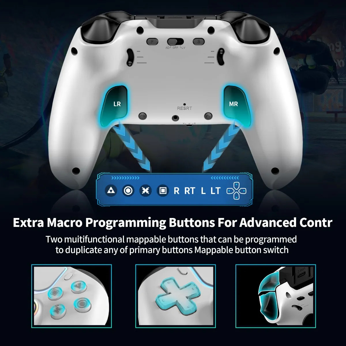 Controlador Wireless Nbcp W-1 Para Ps5 Ps5 Pro Slim E Pc - Imagem 7