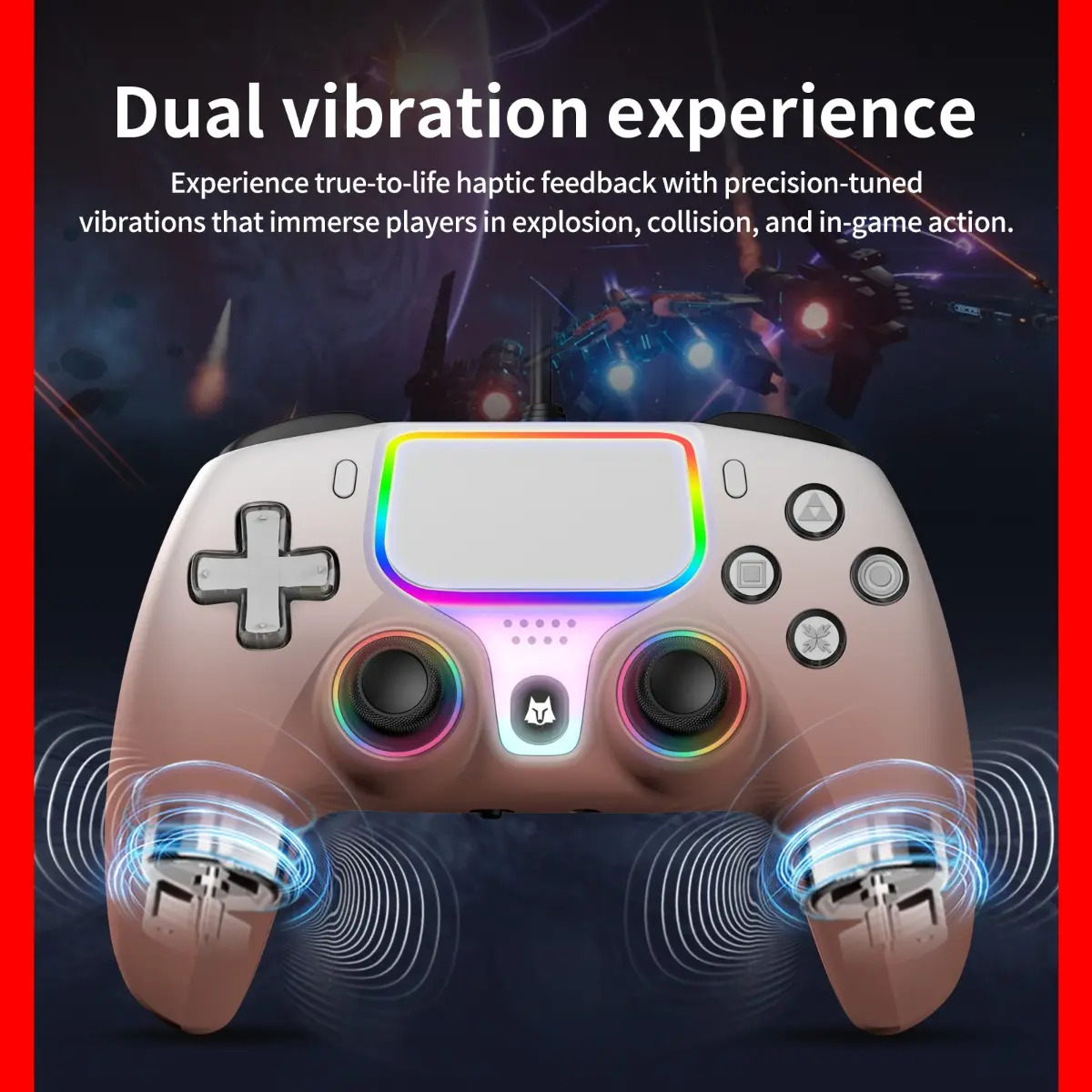 Controle Com Cabo Nbcp Gatilho Com Efeito Hall Para Ps5/ps4/ - Imagem 6