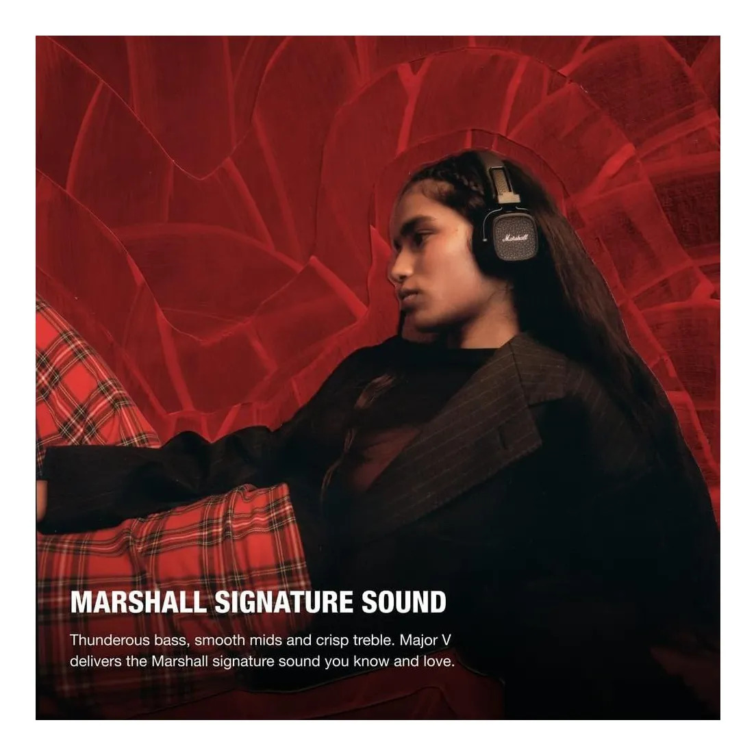 Fones De Ouvido Supra-aurais Bluetooth Marshall Major V Preto - Imagem 2