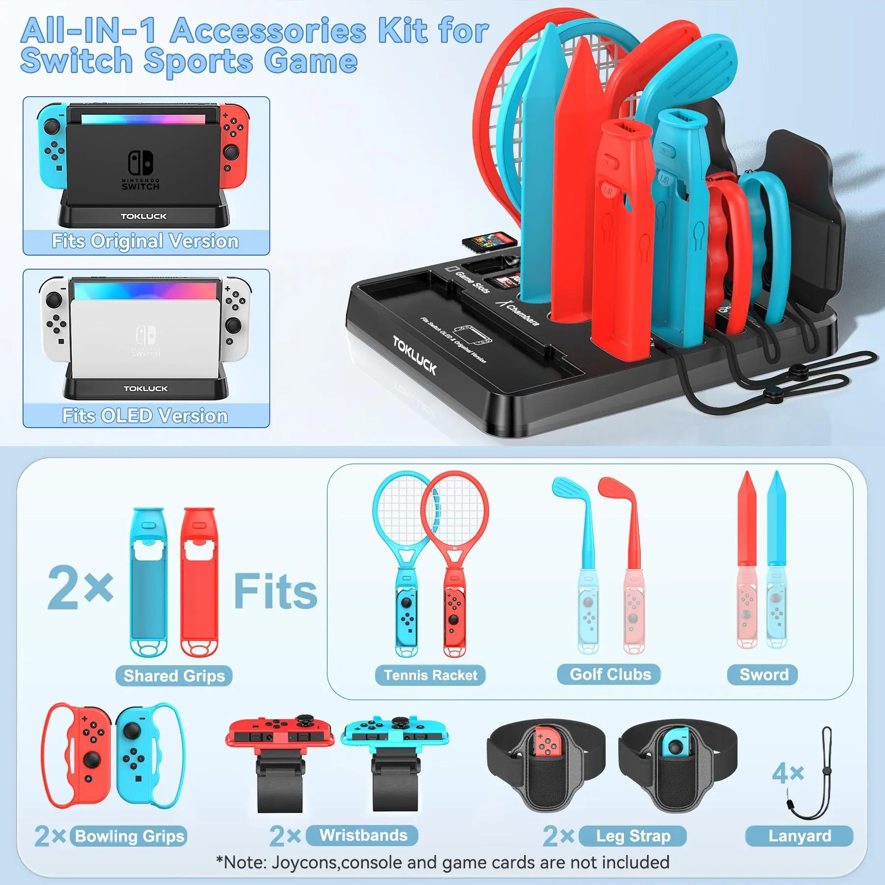 Conjunto De Acessórios Esportivos P/ Nintendo Switch - Imagem 2